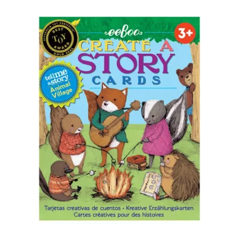 Eeboo Animal Village Create A Story Pre-Literacy Cards Interactive Toy