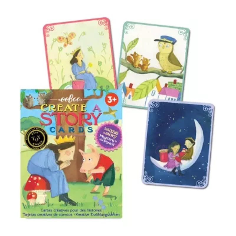 Eeboo Mystery In The Forest Create A Story Pre-Literacy Cards Interactive Toy