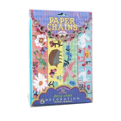 Eeboo Daisy Paper Chain - 120 Links Paper Craft