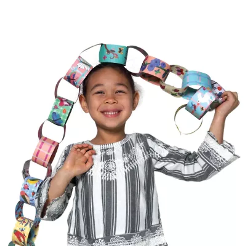 Eeboo Daisy Paper Chain - 120 Links Paper Craft