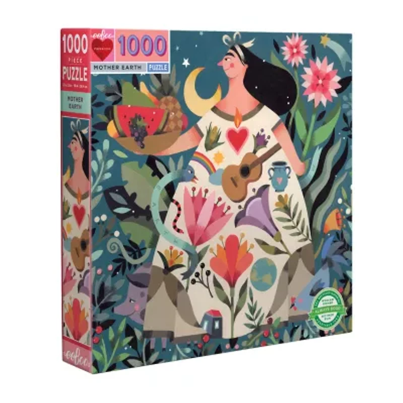 Eeboo Piece And Love Mother Earth 1000 Piece Square Adult Jigsaw 1000-pc. Puzzle