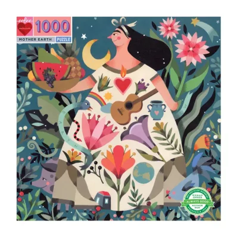 Eeboo Piece And Love Mother Earth 1000 Piece Square Adult Jigsaw 1000-pc. Puzzle