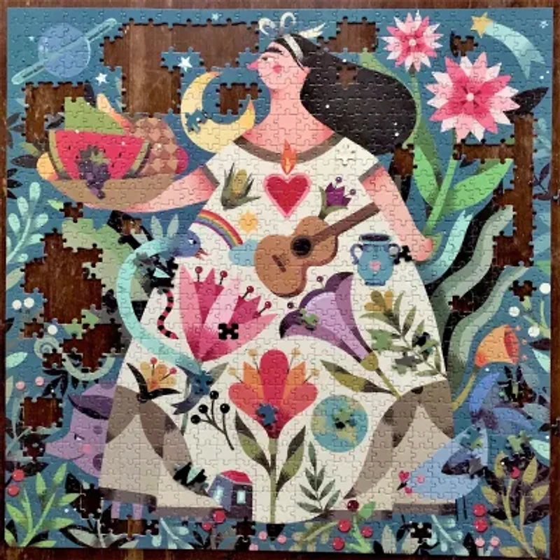 Eeboo Piece And Love Mother Earth 1000 Piece Square Adult Jigsaw 1000-pc. Puzzle