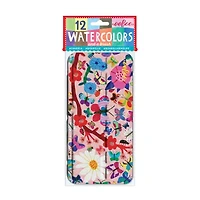 Eeboo Butterflies Watercolor Paint Set 12 Colors 2-pc. Coloring Set