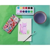 Eeboo Butterflies Watercolor Paint Set 12 Colors 2-pc. Coloring Set