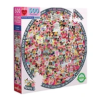 Eeboo Piece And Love Women March! 500 Piece Round 500-pc. Puzzle