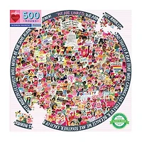 Eeboo Piece And Love Women March! 500 Piece Round 500-pc. Puzzle