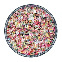 Eeboo Piece And Love Women March! 500 Piece Round 500-pc. Puzzle