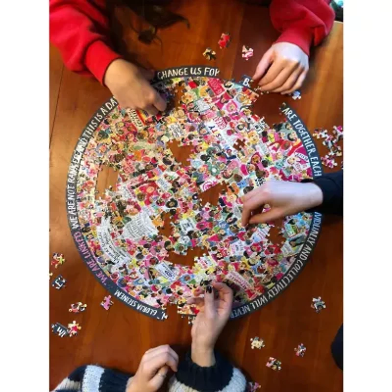 Eeboo Piece And Love Women March! 500 Piece Round 500-pc. Puzzle