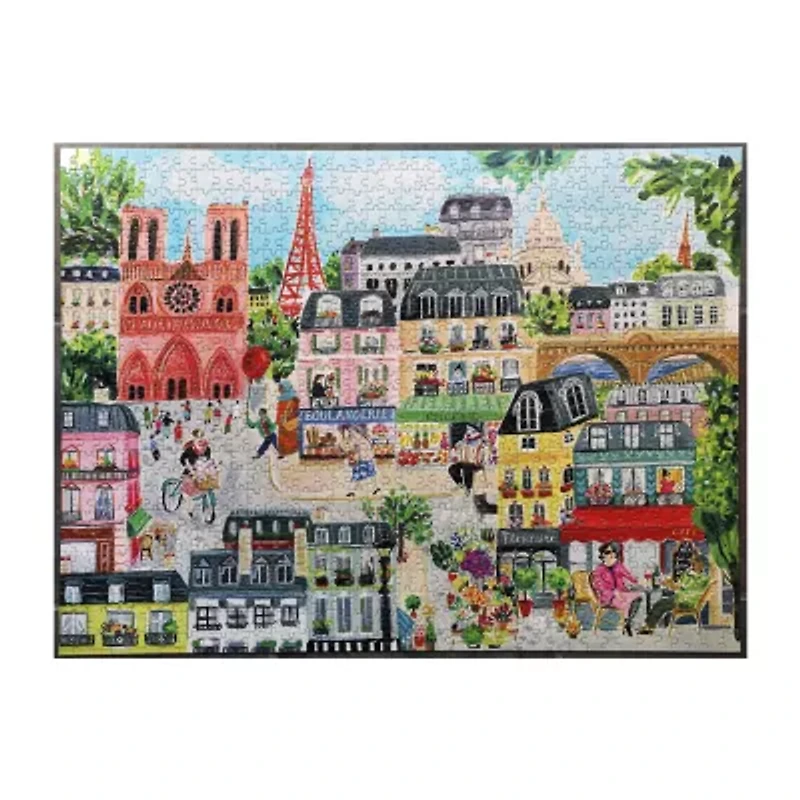 Eeboo Piece And Love Paris In A Day 1000 Pc Rectangle Puzzle