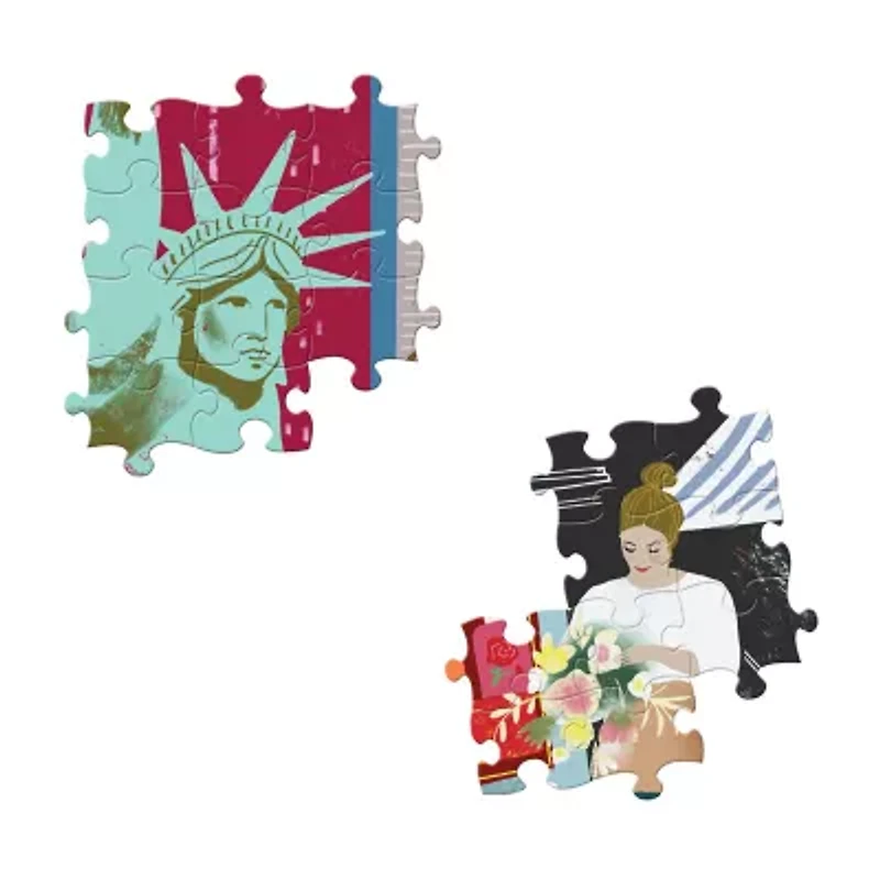 Eeboo Piece And Love New York Life 1000 Piece Square Adult Jigsaw 1000-pc. Puzzle