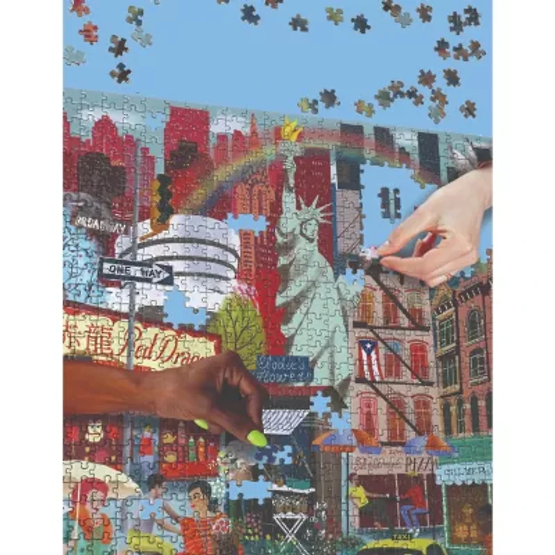 Eeboo Piece And Love New York Life 1000 Piece Square Adult Jigsaw 1000-pc. Puzzle