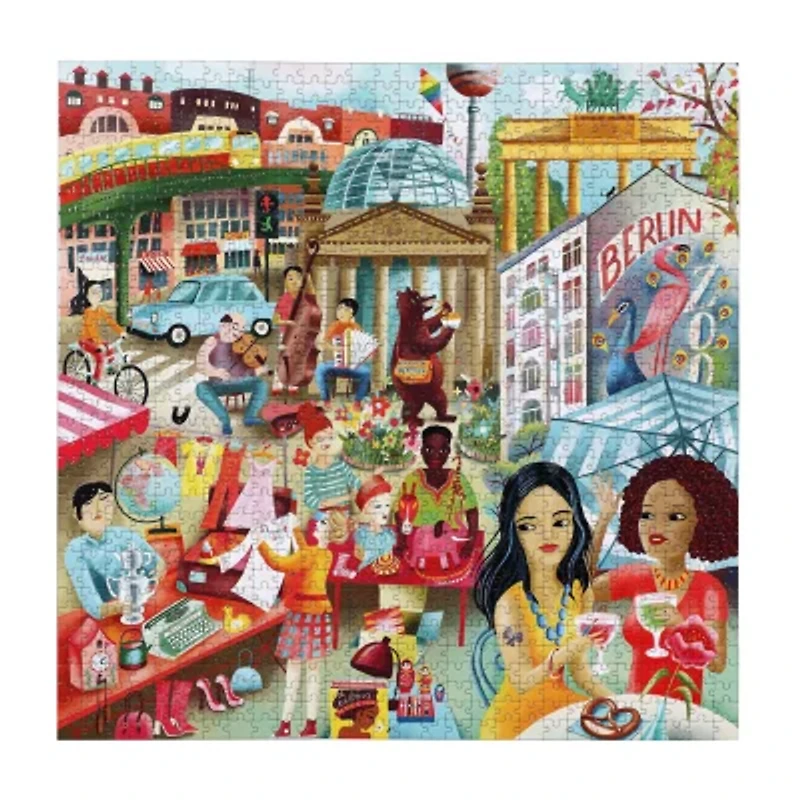 Eeboo Piece And Love Berlin Life 1000 Piece Square 1000-pc. Puzzle