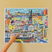 Eeboo Within The City 48 Piece Giant Floor Jigsaw  30" X 24" 48-pc. Puzzle