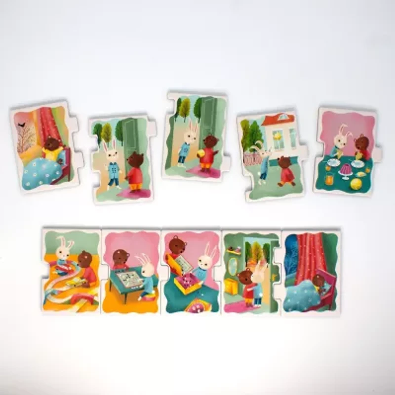 Eeboo Ready To Go Puzzle - Playdate - Sequencing Activity  Ages 3 And Up 10-pc. Puzzle