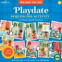 Eeboo Ready To Go Puzzle - Playdate - Sequencing Activity  Ages 3 And Up 10-pc. Puzzle
