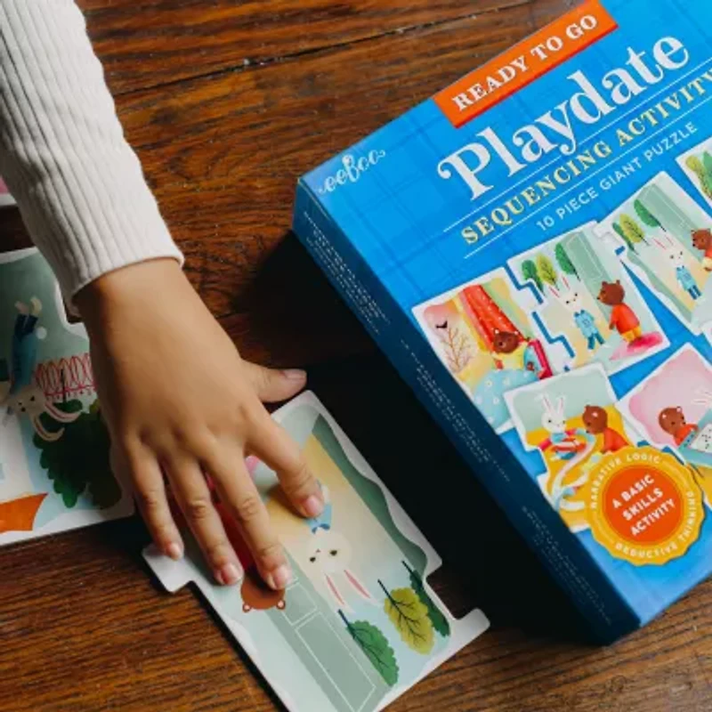 Eeboo Ready To Go Puzzle - Playdate - Sequencing Activity  Ages 3 And Up 10-pc. Puzzle