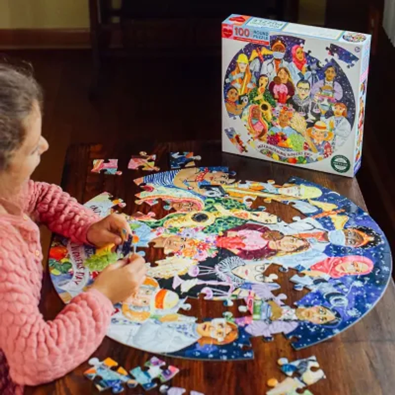 Eeboo International Women'S Day 100 Piece Round 23" 100-pc. Puzzle