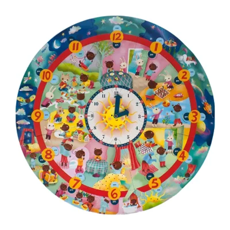 Eeboo Around The Clock Round 23" 25-pc. Puzzle