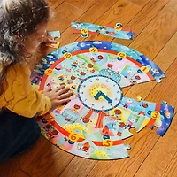 Eeboo Around The Clock Round 23" 25-pc. Puzzle