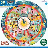 Eeboo Around The Clock Round 23" 25-pc. Puzzle