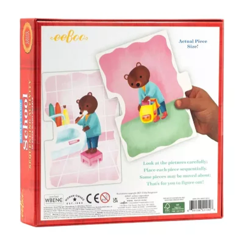 Eeboo Ready To Go Puzzle - School - Sequencing Activity 10-pc. Puzzle
