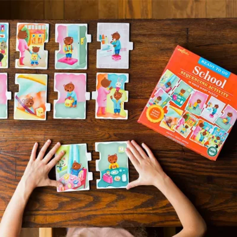 Eeboo Ready To Go Puzzle - School - Sequencing Activity 10-pc. Puzzle