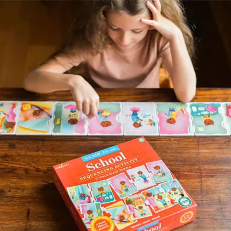 Eeboo Ready To Go Puzzle - School - Sequencing Activity 10-pc. Puzzle