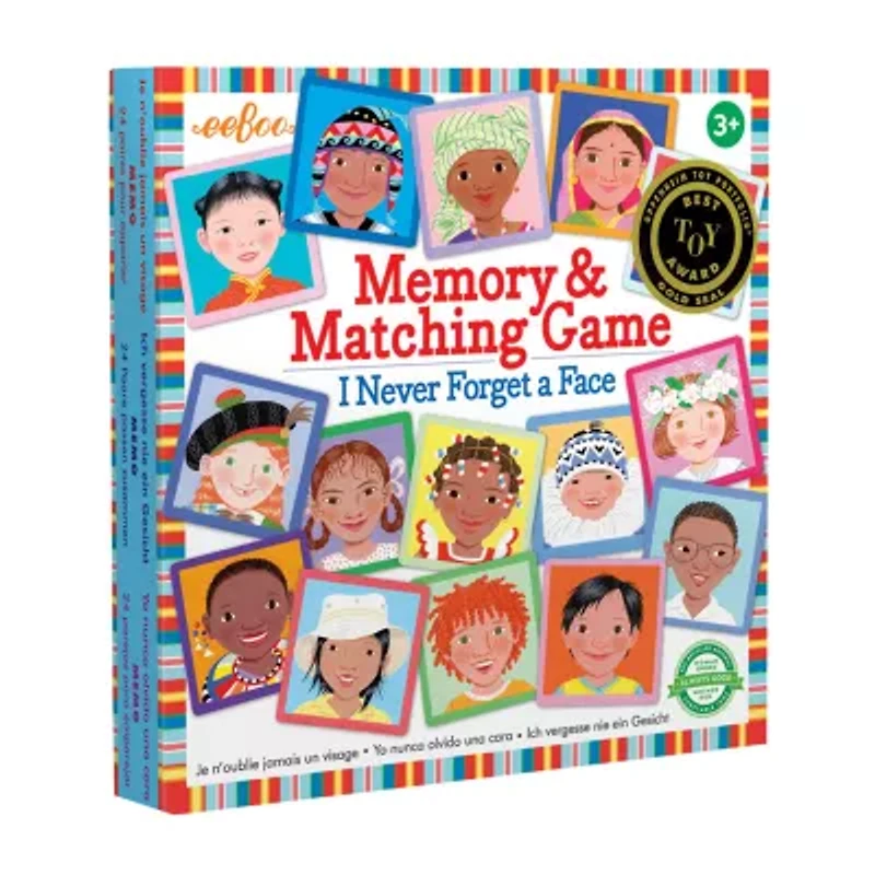 Eeboo I Never Forget A Face Memory And Matching Game 48-pc. Puzzle
