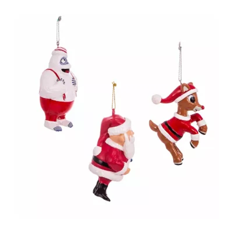 Kurt Adler Rudolph The Red Nose Reindeer® Blow Mold Ornament 3-Piece Set