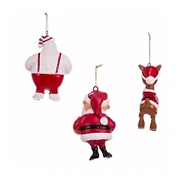 Kurt Adler Rudolph The Red Nose Reindeer® Blow Mold Ornament 3-Piece Set