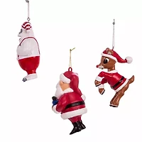 Kurt Adler Rudolph The Red Nose Reindeer® Blow Mold Ornament 3-Piece Set