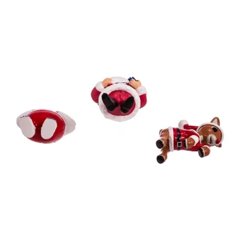 Kurt Adler Rudolph The Red Nose Reindeer® Blow Mold Ornament 3-Piece Set
