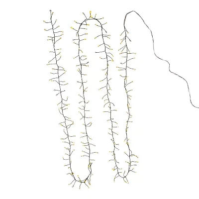 Kurt Adler 240-Light Twinkle Cool White LED LED Cluster Garland with Green Wire