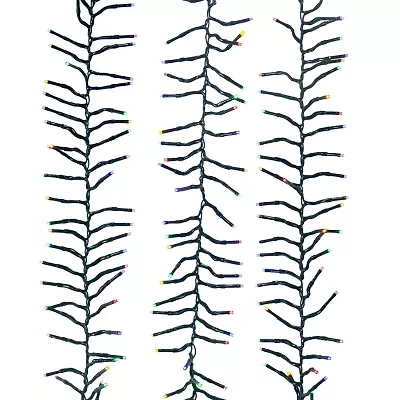 Kurt Adler 480-Light 16-Foot Connectable Multi-Colored LED Cluster Garland