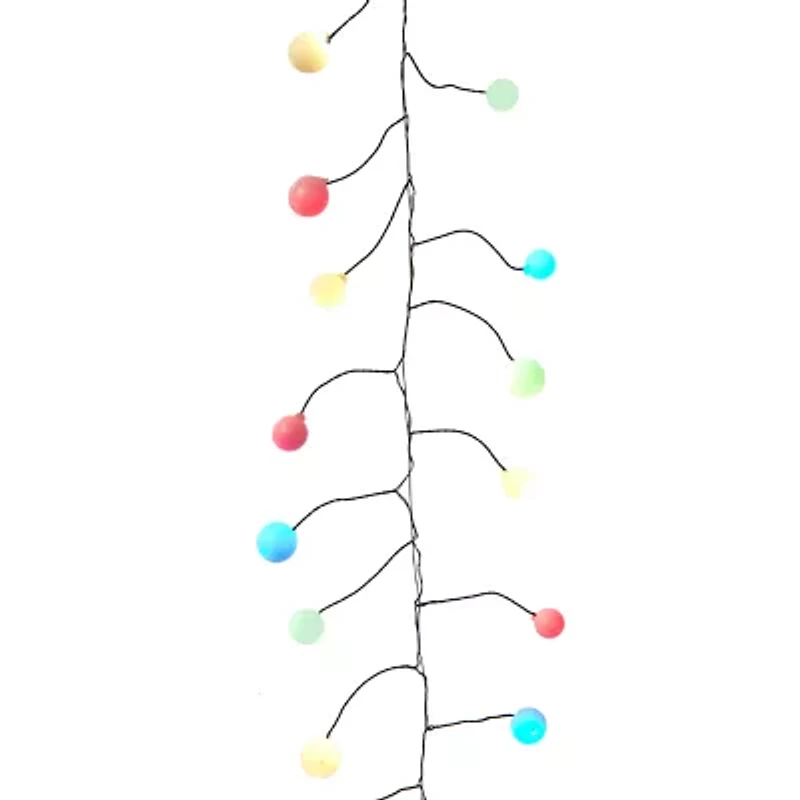 Kurt Adler 100-Light 8-Foot Multicolored LED Bead Cluster Garland