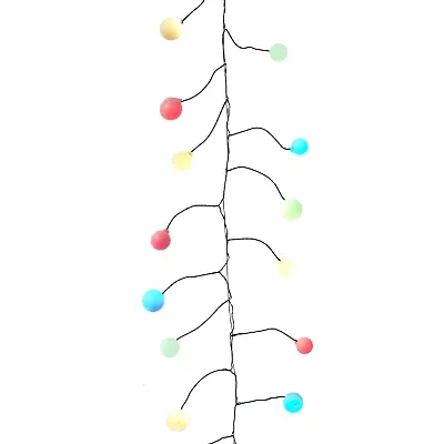 Kurt Adler 100-Light 8-Foot Multicolored LED Bead Cluster Garland