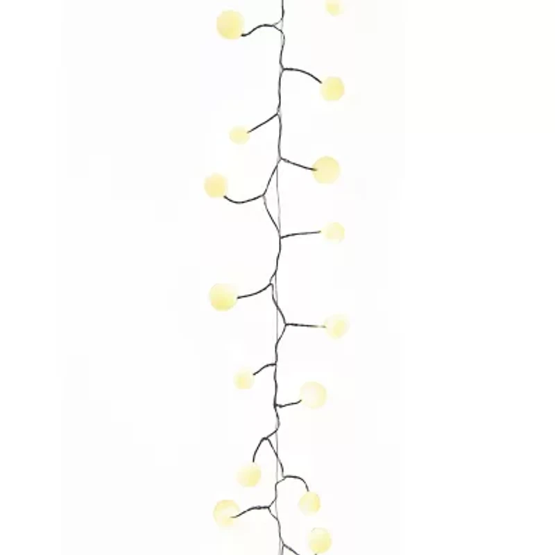 Kurt Adler 100-Light 8-Foot Warm White LED Bead Cluster Garland