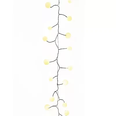 Kurt Adler 100-Light 8-Foot Warm White LED Bead Cluster Garland