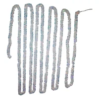 Kurt Adler 32.8-Foot Battery-Operated Iridescent Tinsel Garland with 100 Multi-Colored Lights