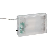 Kurt Adler 32.8-Foot Battery-Operated Iridescent Tinsel Garland with 100 Multi-Colored Lights