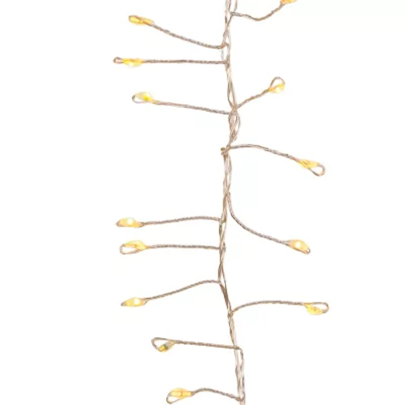 Kurt Adler 240-Light Fairy Cluster Garland with Cool White LED Twinkle Lights