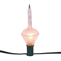 Kurt Adler 7-Light Silver Glitter Diamond Bubble Light Set