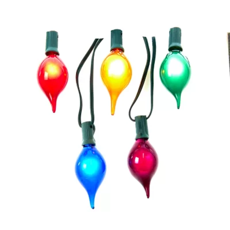 Kurt Adler UL 10-Light G45 Multicolor Teardrop Light Set