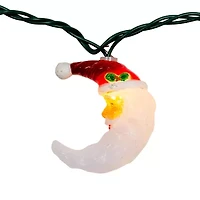 Kurt Adler UL 10-Light Santa Moon Face Light Set
