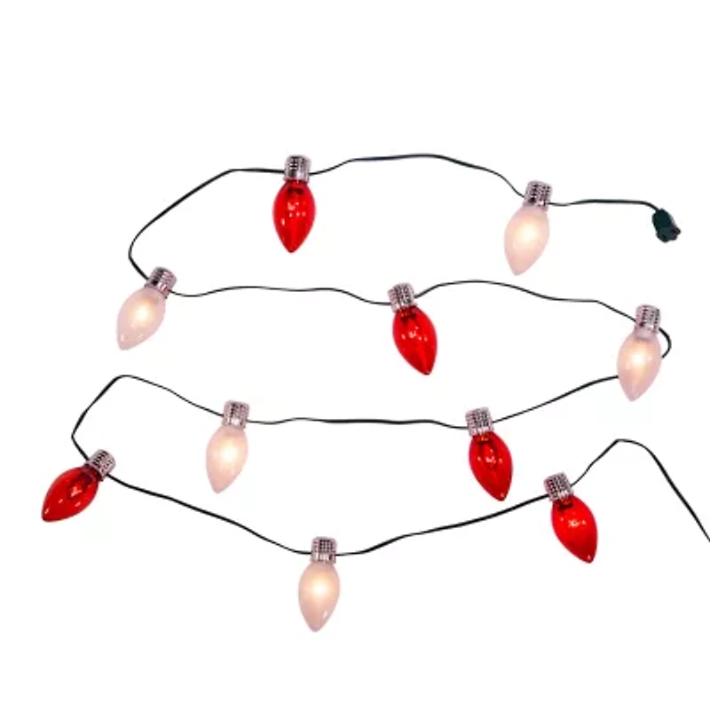 Kurt Adler UL 10-Light Red and White Giant C7 Light Set