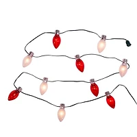 Kurt Adler UL 10-Light Red and White Giant C7 Light Set