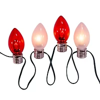 Kurt Adler UL 10-Light Red and White Giant C7 Light Set