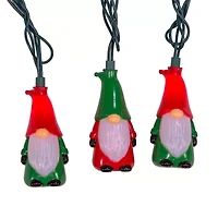 Kurt Adler UL 10-Light Red and Green Gnome Light Set