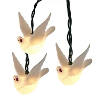 Kurt Adler UL 10-Light Glitter Dove Light Set